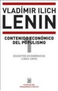 escritos economicos (1893-1899) 1: contenido economico del populismo-vladimir illich lenin-9788432317330 escritos economicos (1893-1899) 1: contenido economico del populismo-vladimir illich lenin-9788432317330
