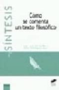 como se comenta un texto filosofico-9788497564830 como se comenta un texto filosofico-9788497564830