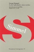 la ley individual y otros escritos-george simmel-9788449314650 la ley individual y otros escritos-george simmel-9788449314650