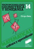 proporcionalidad geometrica y semejanza (ebook)-9788499580760 proporcionalidad geometrica y semejanza (ebook)-9788499580760