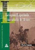 lengua española: comentario de texto (acceso a la universidad par a mayores de 25 años. andalucia)-9788466517690 lengua española: comentario de texto (acceso a la universidad par a mayores de 25 años. andalucia)-9788466517690