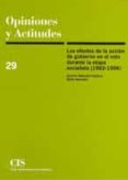 opiniones y actitudes nº 29: los efectos de la accion de gobierno en el voto durante la etapa socialista (1892-1996)-ignacio sanchez-cuenca-belen barreiro-9788474762990 opiniones y actitudes nº 29: los efectos de la accion de gobierno en el voto durante la etapa socialista (1892-1996)-ignacio sanchez-cuenca-belen barreiro-9788474762990