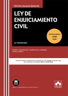 Descargar libros de texto completo. LEY DE ENJUICIAMIENTO CIVIL. CONTIENE CONCORDANCIAS, MODIFICACIONES, RESULTADOS E ÍNDICE ANALÍTICO (Spanish Edition) iBook MOBI ePub de  9788413599700