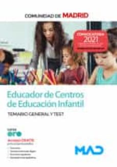 Portada de EDUCADOR, ESPECIALIDAD DE CENTROS DE EDUCACION INFANTIL, (ESTABILIZACION) DE LA COMUNIDAD DE MADRID. TEMARIO GENERAL Y TEST