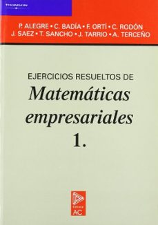 Portada de EJERCICIOS RESUELTOS DE MATEMATICAS EMPRESARIALES 1