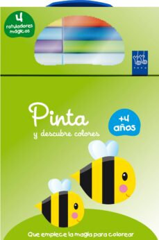 Portada de PINTA Y DESCUBRE COLORES +4: ABEJA
