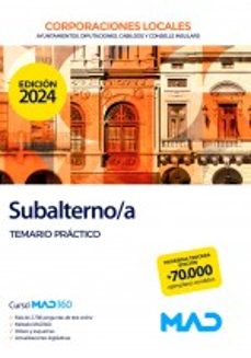 Descargar libros en línea kindle SUBALTERNO/A DE AYUNTAMIENTOS, DIPUTACIONES Y OTRAS COPORACIONES LOCALES. TEMARIO PRACTICO in Spanish