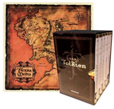 Portada de ESTUCHE TOLKIEN 6 VOLUMENES + MAPA DE LA TIERRA MEDIA (EDICION LU JO) (LA COMUNIDAD DEL ANILLO /LAS DOS TORRES /EL RETORNO DEL REY/EL HOBBIT /EL SILMARILLION /LOS HIJOS DE HURIN)