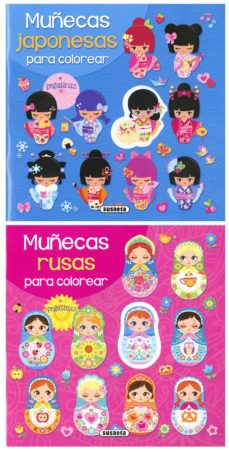 Portada de MUÑECAS JAPONESAS PARA COLOREAR (2 TITULOS)