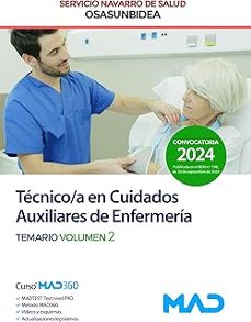 Portada de TECNICO/A EN CUIDADOS AUXILIARES DE ENFERMERIA DEL SERVICIO NAVARRO DE SALUD-OSASUNBIDEA. TEMARIO VOL. 2