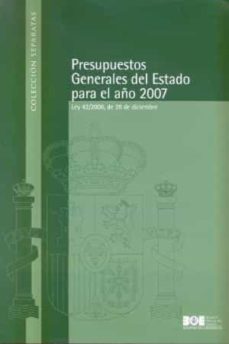 Portada de PRESUPUESTOS GENERALES DEL ESTADO PARA EL AÑO 2007