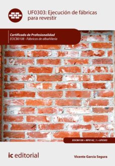 Portada de EJECUCION DE FABRICAS PARA REVESTIR. EOCB0108.