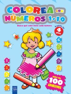 Portada de COLOREA CON NUMEROS  1-10 AZUL
