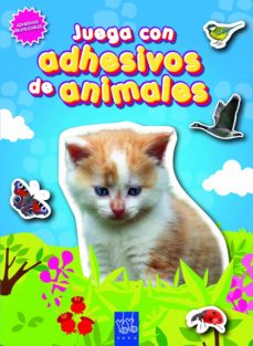 Portada de JUEGA CON ADHESIVOS DE ANIMALES. AZUL