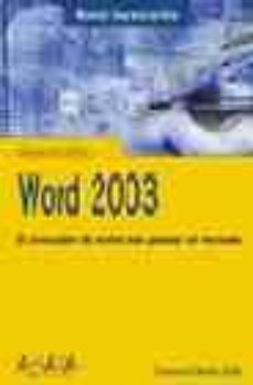 Portada de WORD 2003 (MANUALES IMPRESCINDIBLES)