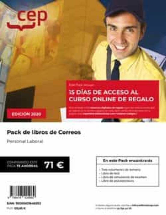 PACK DE LIBROS + 15 DÍAS DE CURSO ONLINE PERSONAL LABORAL CORREOS