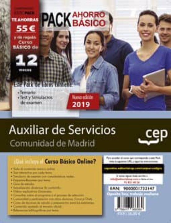 PACK BÁSICO. AUXILIAR DE SERVICIOS (PERSONAL LABORAL). COMUNIDAD DE ...