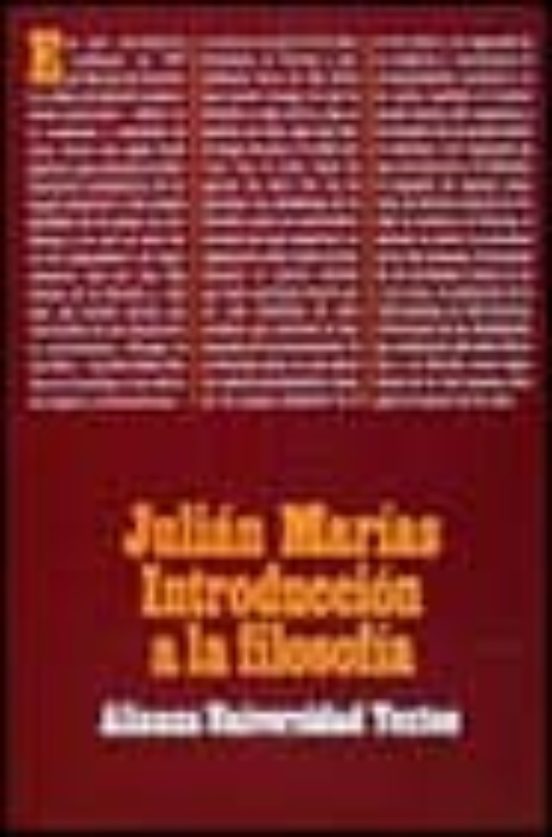 Introduccion A La Filosofia 4ª Ed Julian Marias Casa Del Libro 4392